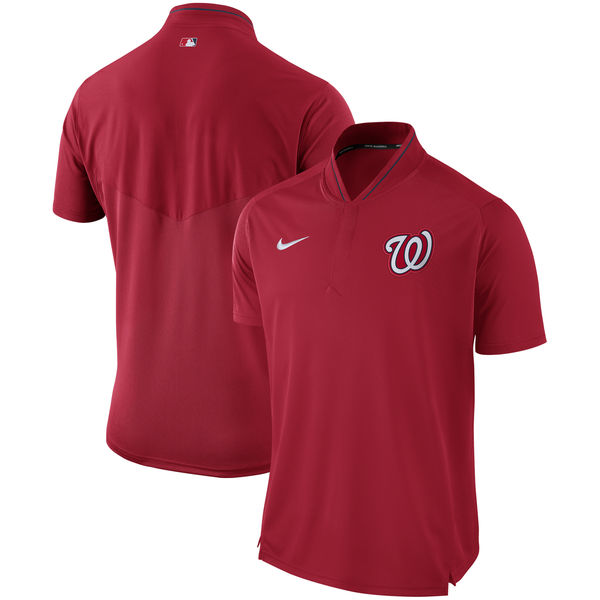 Men's Washington Nationals Red Authentic Collection Elite Performance Polo